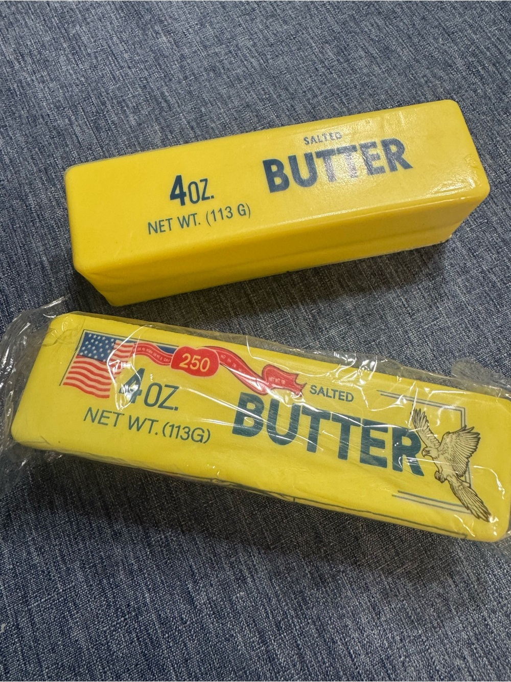 Butter Bright Yellow squishy toy American flag 250 Set of 2